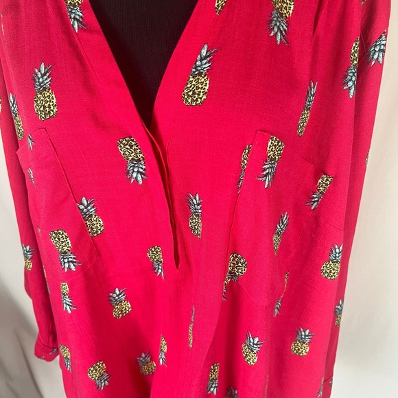 Torrid Harper Rayon Slub Pullover 3/4 Sleeve Blouse sz 5/5x - Picture 6 of 9